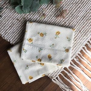 🌻 Vintage 1950s 1960s? Floral Pillow Case Set